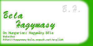 bela hagymasy business card