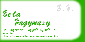 bela hagymasy business card